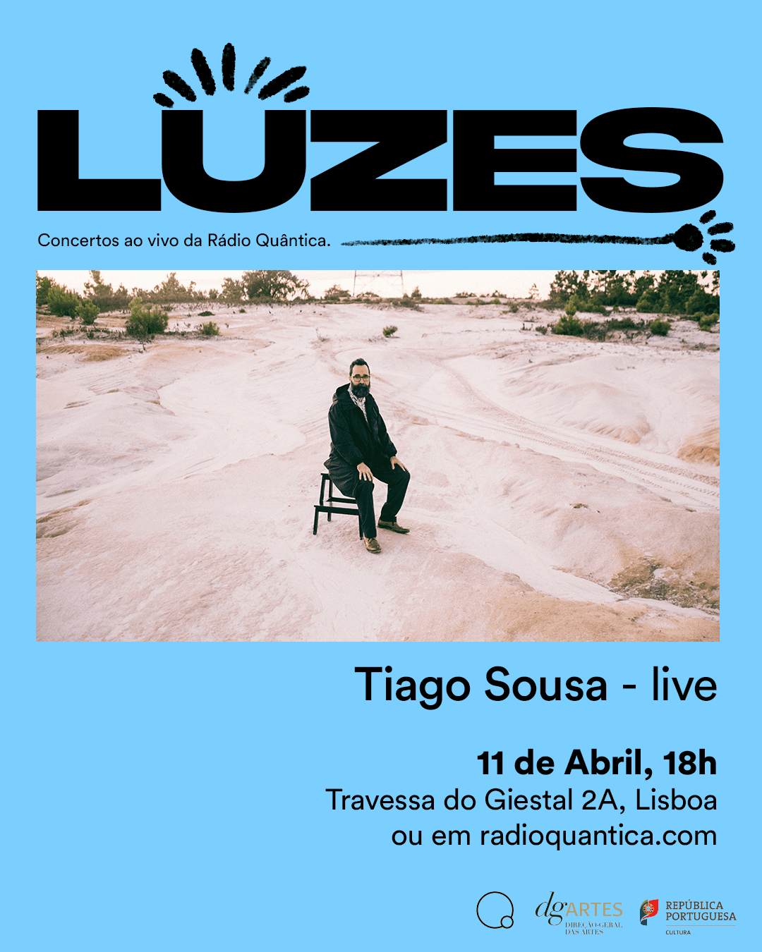 LUZES: rádio-concerto de Tiago Sousa sábado dia 11/04